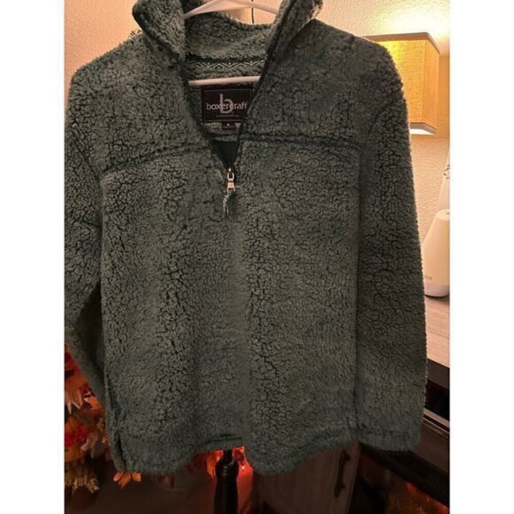 Boxercraft Sherpa green sweater size small
